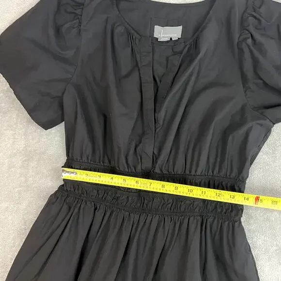 Anthropologie Somerset Mini Dress Womens L Black Tiered Boho Peasant - Picture 9 of 10